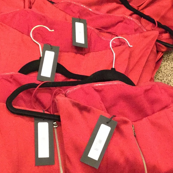 Alice + Olivia Strapless Tiered Asymmetric Satin - Picture 6 of 8